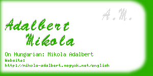 adalbert mikola business card